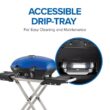 NAPOLEON TravelQ Scissor Cart 285-Sq. in Blue Portable Liquid propane Grill NAPOLEON TravelQ Scissor Cart 285-Sq. in Blue Portable Liquid propane Grill