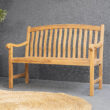 Cambridge Casual Colton 48-in W x 36.25-in H Natural Teak Teak Garden Bench