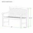 Cambridge Casual Colton 48-in W x 36.25-in H Natural Teak Teak Garden Bench