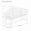 Cambridge Casual Lutyens 65.75-in W x 41-in H Natural Teak Teak Garden Bench