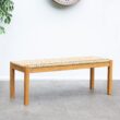 Cambridge Casual Carmel 47-in W x 17-in H Natural Teak Wicker Teak Dining Bench