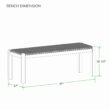 Cambridge Casual Carmel 47-in W x 17-in H Natural Teak Wicker Teak Dining Bench Cambridge Casual Carmel 47-in W x 17-in H Natural Teak Wicker Teak Dining Bench