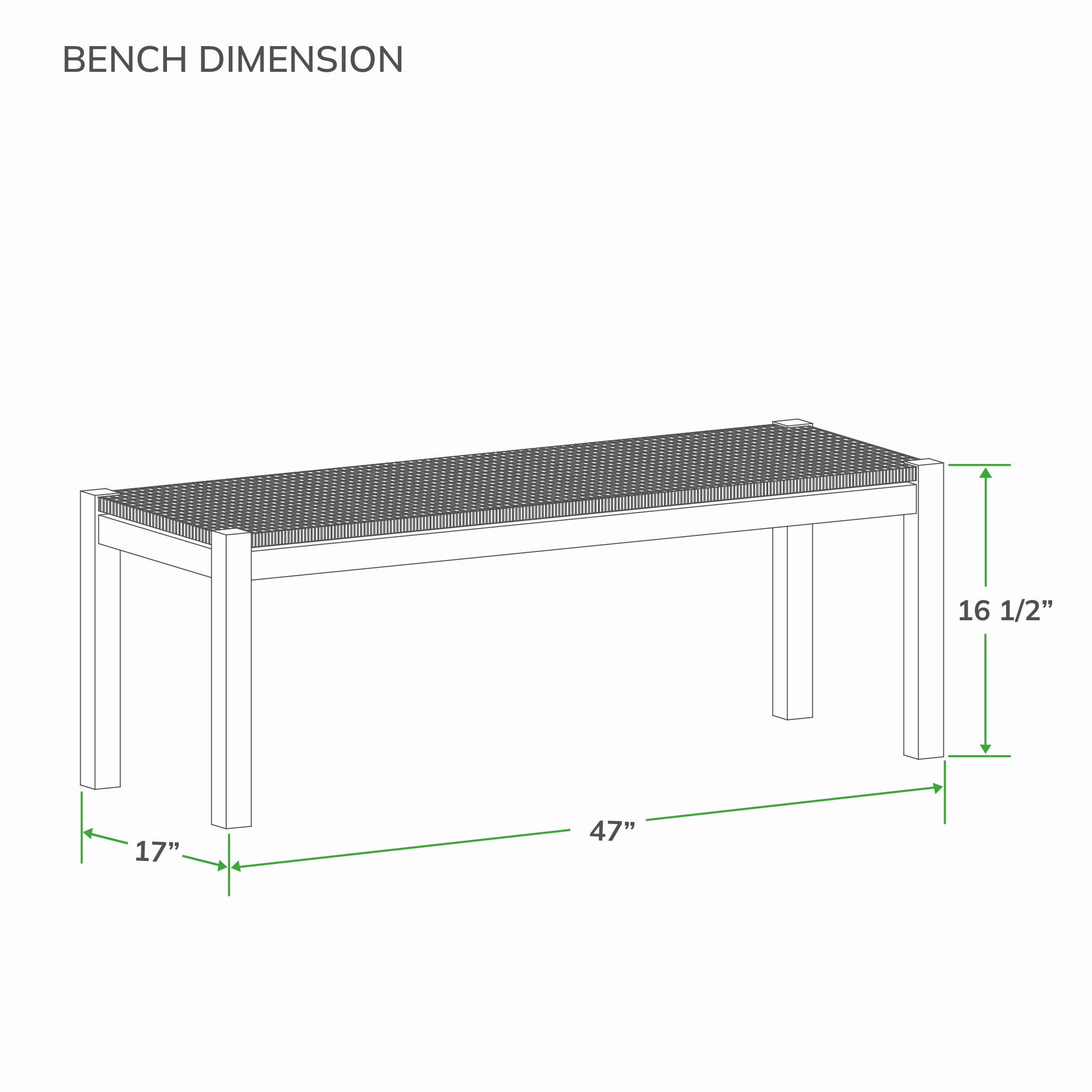 Cambridge Casual Carmel 47-in W x 17-in H Natural Teak Wicker Teak Dining Bench Cambridge Casual Carmel 47-in W x 17-in H Natural Teak Wicker Teak Dining Bench