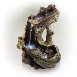 Alpine Corporation 41-in H Fiberglass Electric Powered Rock Waterfall Outdoor Fountain Pump Included