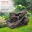 Alpine Corporation 24-in H Resin Tiered Outdoor Fountain Pump Included