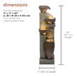 Alpine Corporation 40 H Stone Electric Powered Tiered Outdoor Fountain Pump Included