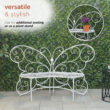 Alpine Corporation 62-in W x 38-in H White Iron Traditional Bench Alpine Corporation 62-in W x 38-in H White Iron Traditional Bench