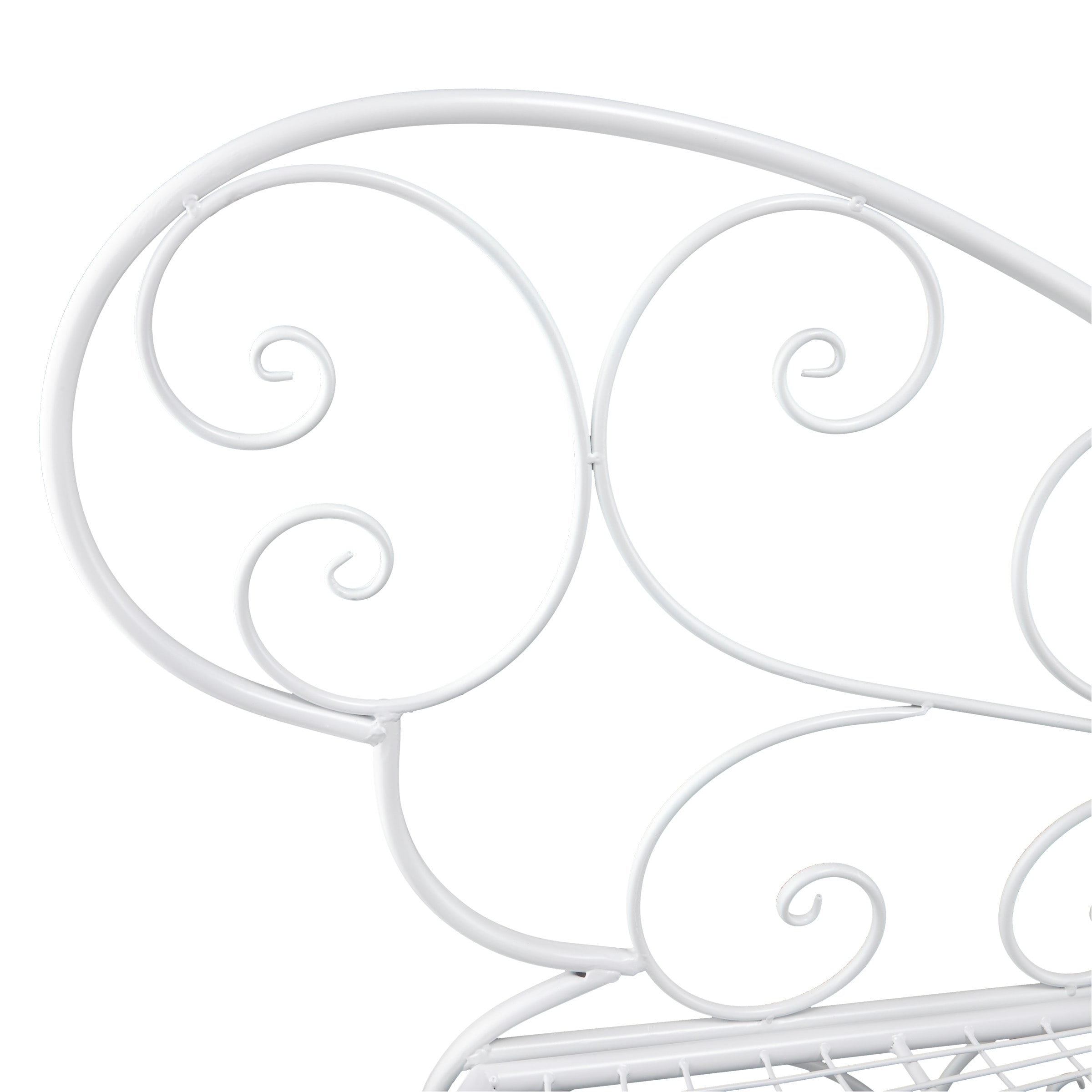 Alpine Corporation 62-in W x 38-in H White Iron Traditional Bench Alpine Corporation 62-in W x 38-in H White Iron Traditional Bench