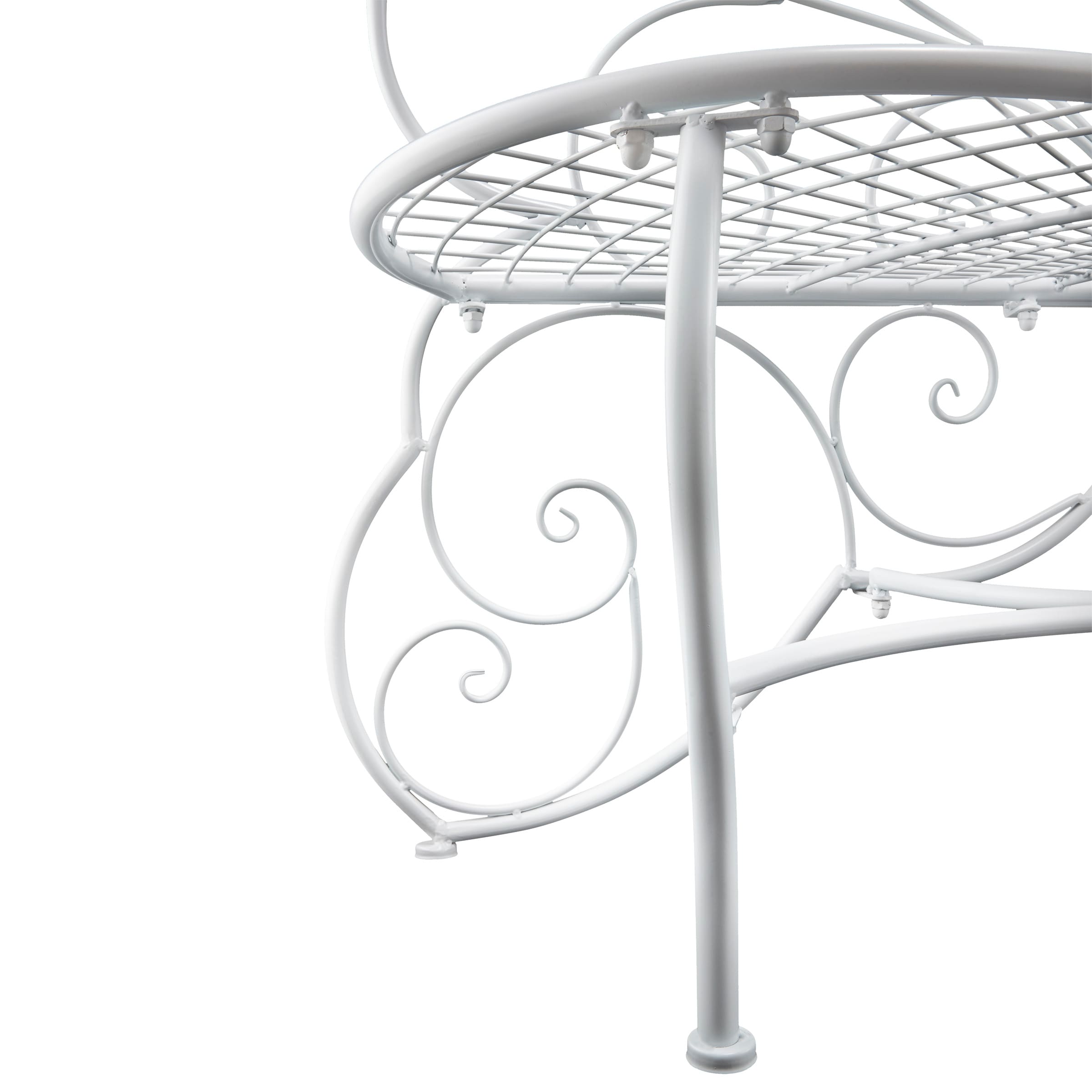 Alpine Corporation 62-in W x 38-in H White Iron Traditional Bench Alpine Corporation 62-in W x 38-in H White Iron Traditional Bench