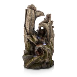 Alpine Corporation 40-in H Resin Tiered Outdoor Fountain Pump Included