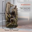 Alpine Corporation 40-in H Resin Tiered Outdoor Fountain Pump Included