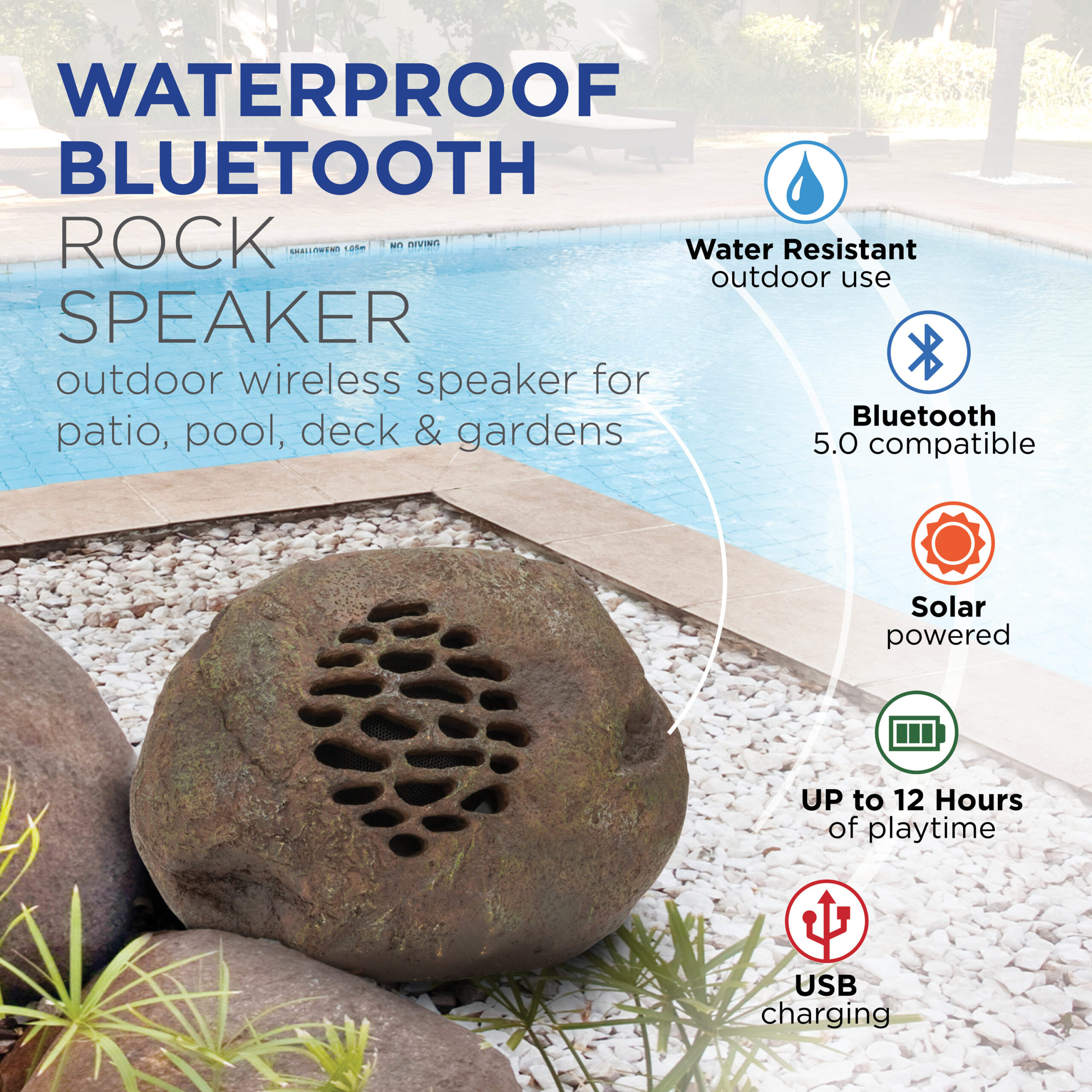 Alpine Corporation Bluetooth Outdoor Speaker in Brown 2 Speaker Set Alpine Corporation Bluetooth Outdoor Speaker in Brown 2 Speaker Set