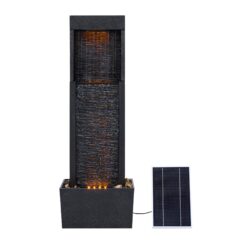 Teamson Home 38 H Resin Solar Powered Rock Waterfall Outdoor Fountain Pump Included