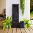 Teamson Home 38 H Resin Solar Powered Rock Waterfall Outdoor Fountain Pump Included Teamson Home 38 H Resin Solar Powered Rock Waterfall Outdoor Fountain Pump Included