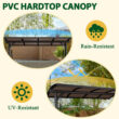 VEIKOUS PC Roof 3 -person Gray Steel Outdoor Swing bed VEIKOUS PC Roof 3 -person Gray Steel Outdoor Swing bed