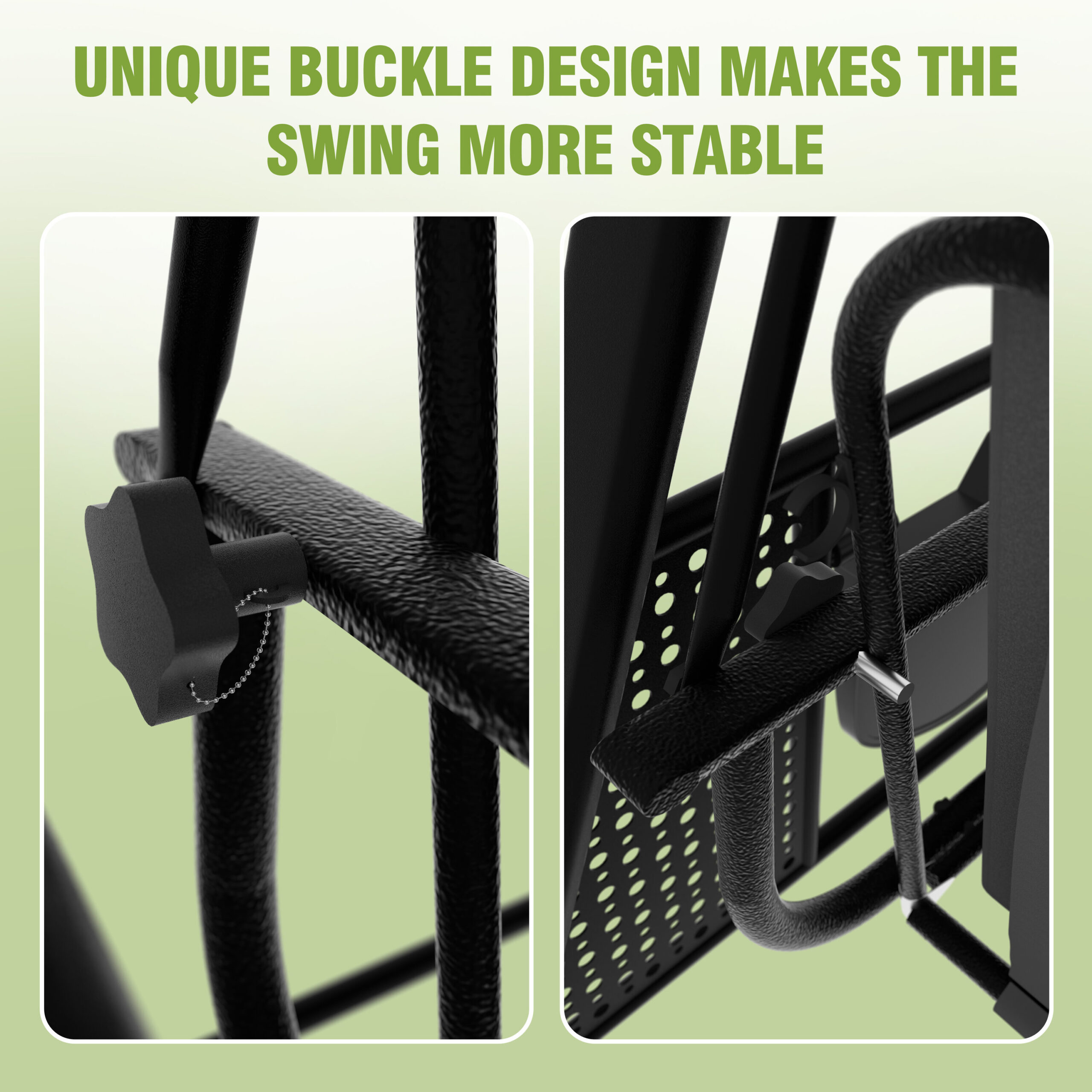 VEIKOUS Included side trays 3 -person Dark Gray Outdoor Swing VEIKOUS Included side trays 3 -person Dark Gray Outdoor Swing