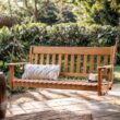 Cambridge Casual Thames 2 -person Natural Teak Wood Outdoor Swing