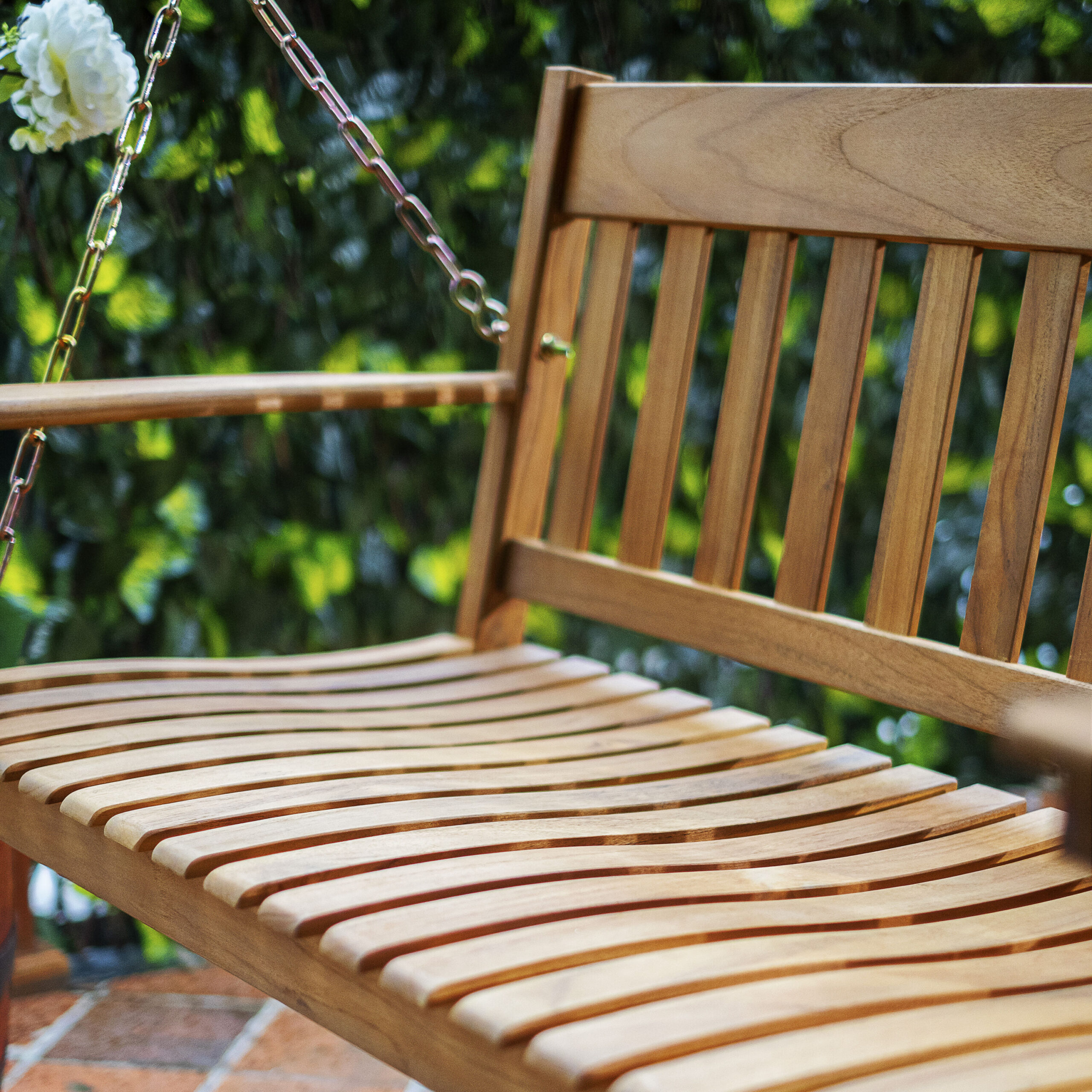 Cambridge Casual Thames 2 -person Natural Teak Wood Outdoor Swing Cambridge Casual Thames 2 -person Natural Teak Wood Outdoor Swing