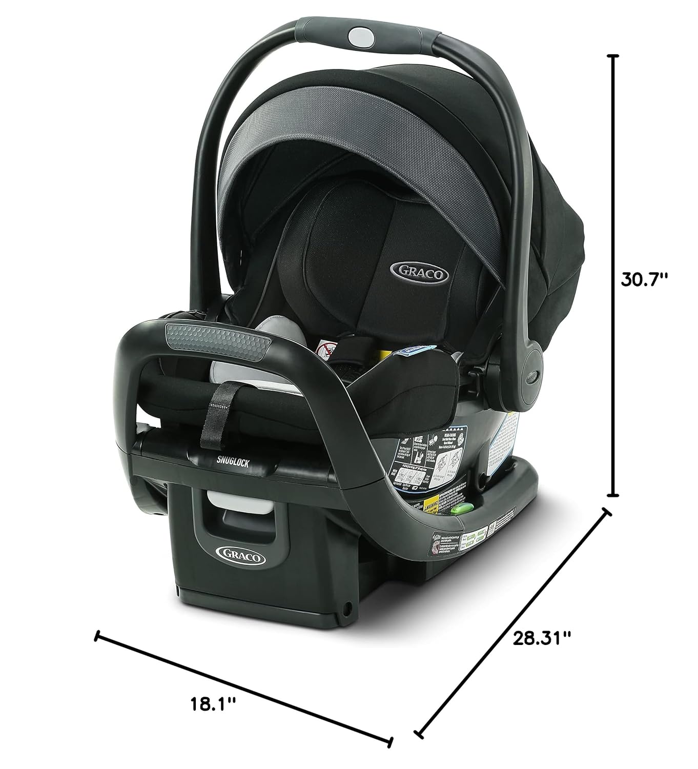 Graco SnugRide SnugFit DLX Infant Car Seat, Spencer Graco SnugRide SnugFit DLX Infant Car Seat, Spencer