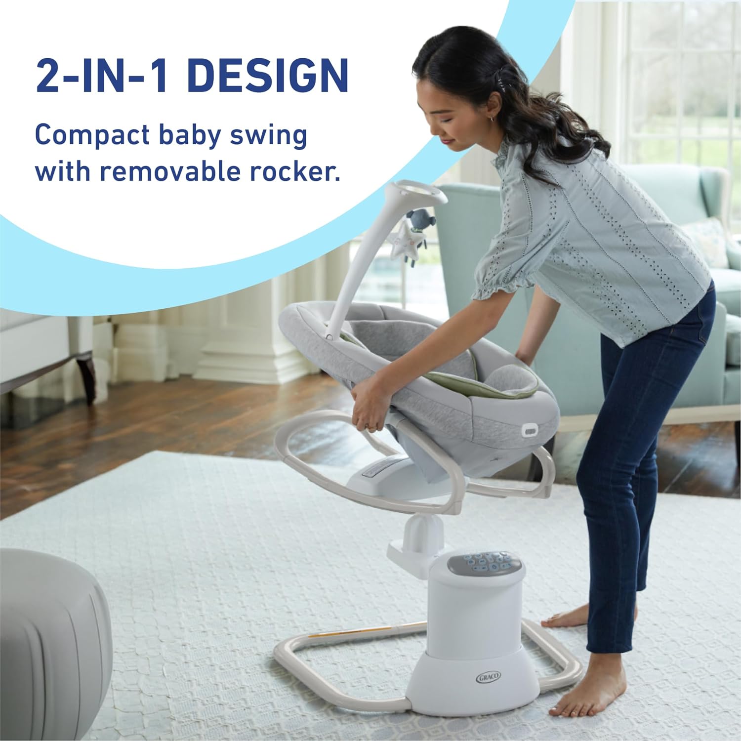 Graco Soothe My Way with Removable Rocker, Madden - Versatile Baby Swing & Portable Rocker Graco Soothe My Way with Removable Rocker, Madden - Versatile Baby Swing & Portable Rocker
