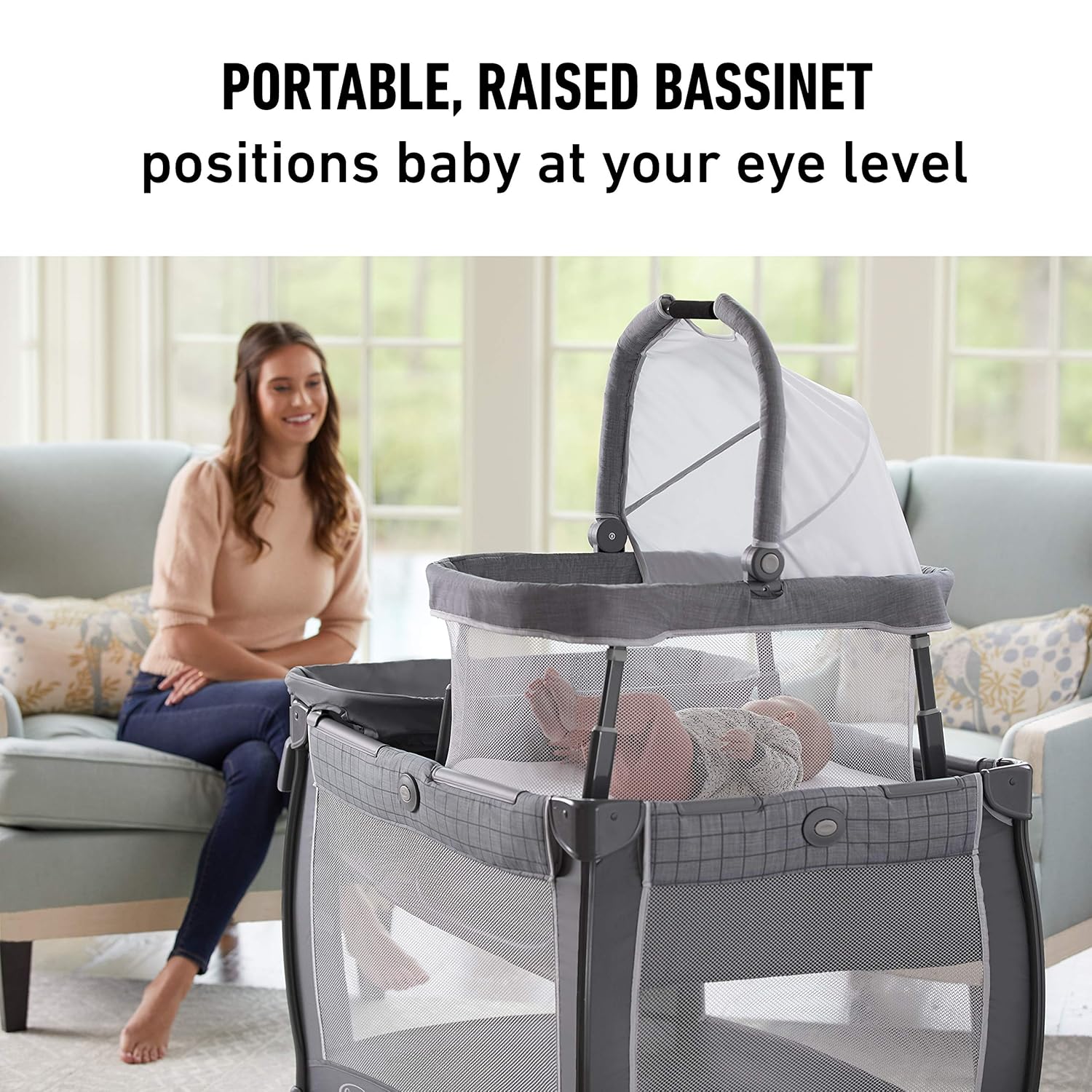 Graco Pack 'n Play Day2Dream Travel Bassinet Playard Features Portable Bassinet Diaper Changer and More (Lo, Lo) Graco Pack 'n Play Day2Dream Travel Bassinet Playard Features Portable Bassinet Diaper Changer and More (Lo, Lo)