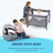 Graco Pack ’n Play Travel Dome LX Playard – Raised Travel Bassinet, UV‑50 Canopy, Changer & Storage, Astin