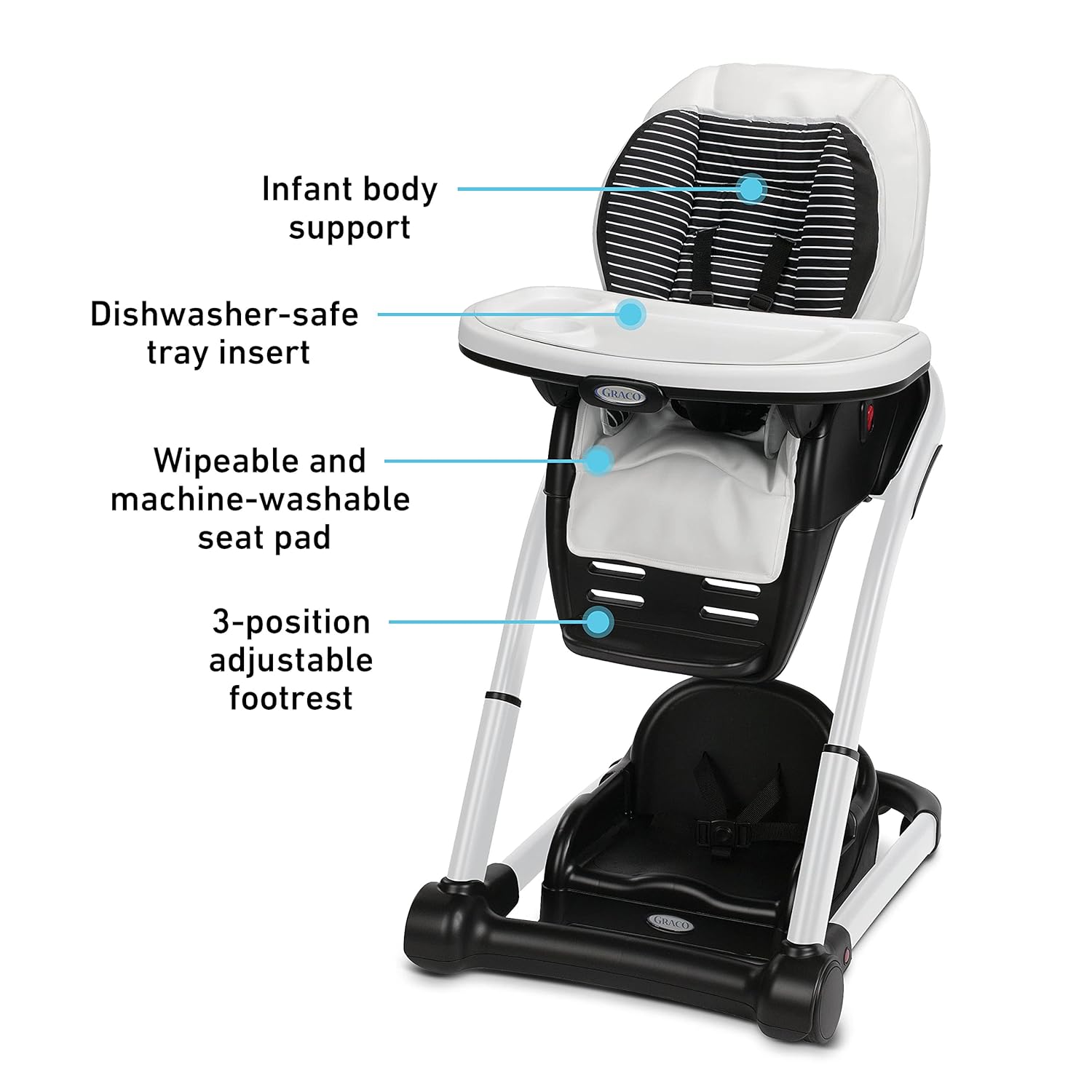 Graco Blossom 6 in 1 Convertible High Chair, Studio, 22.5x41x29 Inch (Pack of 1) Graco Blossom 6 in 1 Convertible High Chair, Studio, 22.5x41x29 Inch (Pack of 1)