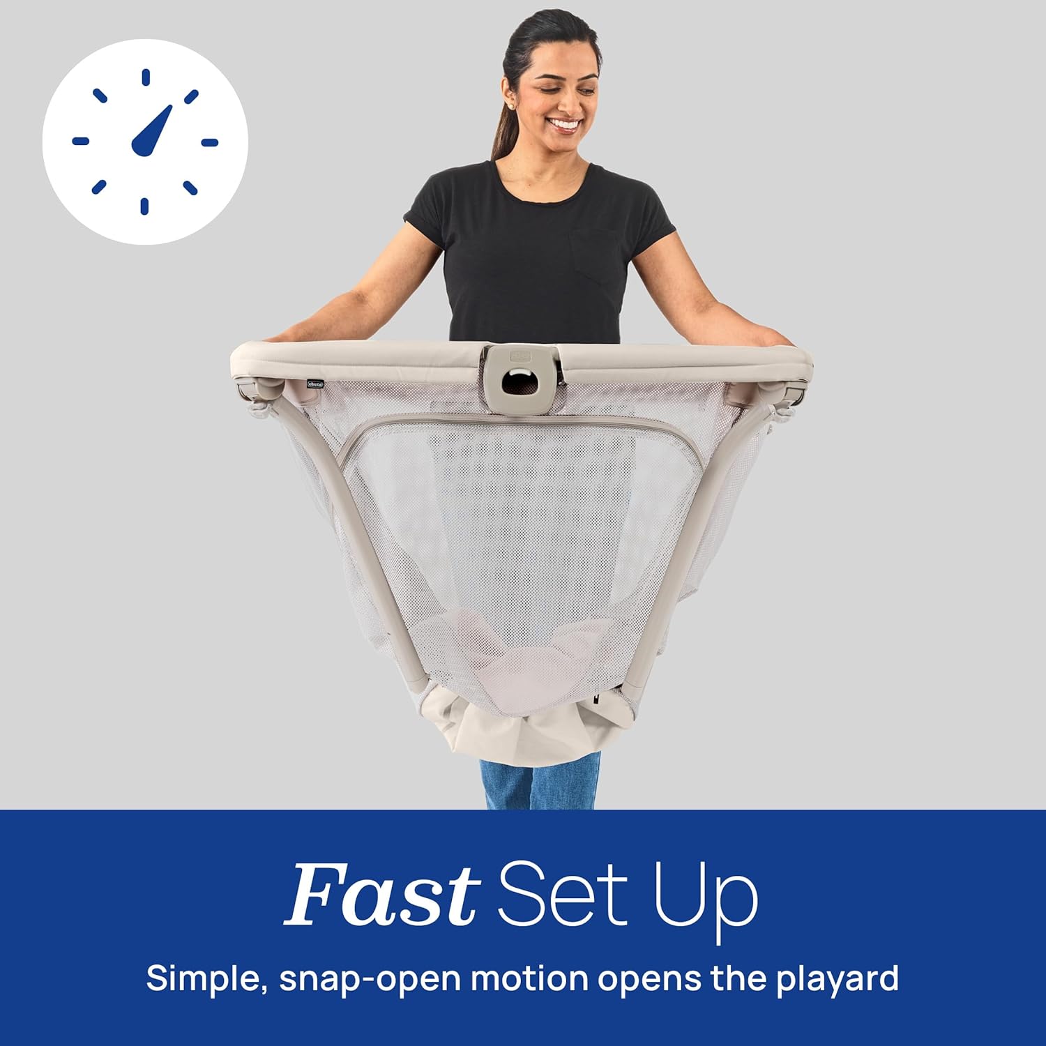 Chicco Alfa Lite Lightweight Travel Playard, Portable Playpen for Babies and Toddlers | Midnight/Navy Chicco Alfa Lite Lightweight Travel Playard, Portable Playpen for Babies and Toddlers, Snap-Open/Compact Fold Design, 13 lbs., Baby Travel Essential | Midnight/Navy