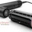 SRILabs StyleWrap Pro 7-in-1 Coanda Air Hair Multi Styler Dryer Brush with Negative Ions, Black