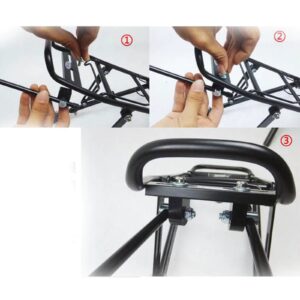 Mountain Bike, Bicycle Rear Luggage Cargo Rack, 25kg Alloy Tailstock Holder, Back Seat Shelf, Bicycle Carrier Rack for Road Bike Mountain Bike, Bicycle Rear Luggage Cargo Rack, 25kg Alloy Tailstock Holder, Back Seat Shelf, Bicycle Carrier Rack for Road Bike
