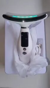 7 Colors LED Lights Face Neck Beauty Device, Vibration Massage Improve Neck Lines, Home Use Face Lifting Machine 7 Modes 3 Levels
