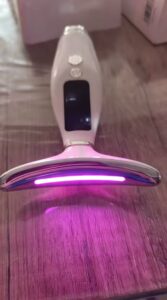 7 Colors LED Lights Face Neck Beauty Device, Vibration Massage Improve Neck Lines, Home Use Face Lifting Machine 7 Modes 3 Levels