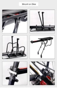 Deemount Bicycle Luggage Carrier, Cargo Rear Rack Shelf, Cycling Bag Stand Holder, Trunk Fit for 20-29'' MTB & 4.0'' Fat Bike