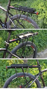 Deemount Bicycle Luggage Carrier, Cargo Rear Rack Shelf, Cycling Bag Stand Holder, Trunk Fit for 20-29'' MTB & 4.0'' Fat Bike