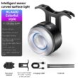 WEST BIKING Bicycle Tail Light, Smart Sensor Brake Rear Light, Waterproof, Colorful COB Bike Light, Cycling Safety Warning Taillight