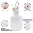 Outdoor USB Rechargeable LED Lamp Bulbs, High Brightness Emergency Light, Hook-Up Camping, Fishing Portable Lantern, Night Lights