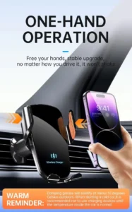 UYUXIO Wireless Car Charger, Air Vent Fast Charging Phone Holder