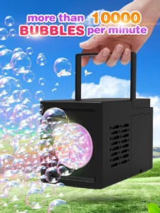 10-Hole Fully Automatic Bubble Blowing Handheld Electric Bubble Machine Toy, Outdoor Birthday, Without Battery and Bubble Water