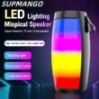 S12 Wireless Bluetooth Speaker, Powerful Portable Subwoofer with LED Lights, Car Audio Bass MP3 Player Sound System