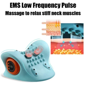 Electric Cervical Massager, Neck Stretcher, Chiropractic Traction Device, Head Acupoint Massage Pillow, Shoulder & Body Massager