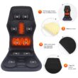 Electric Back Massager, Infrared Full-Body Massage Chair Cushion, Heating Vibrator Mat for Car/Home/Office, Lumbar & Neck Massage Mattress