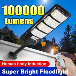 100000LM 4000W/2000W/500W Powerful Solar LED Light, Outdoor Motion Sensor Solar Lamp, Garden, Street, Wall Lamp
