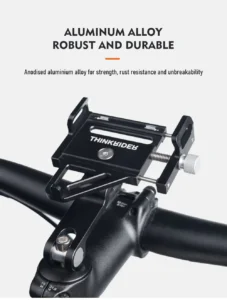 ThinkRider MTB Phone Mount Stand, Bicycle Holder, 270° Rotatable Aluminum Adjustable Bike Phone Holder, Non-Slip ThinkRider MTB Phone Mount Stand, Bicycle Holder, 270° Rotatable Aluminum Adjustable Bike Phone Holder, Non-Slip