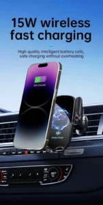 UYUXIO Wireless Car Charger, Air Vent Fast Charging Phone Holder