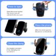 UYUXIO Wireless Car Charger, Air Vent Fast Charging Phone Holder