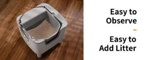 F6 Open-Top Self Cleaning Litter Box - Automatic Cat Toilet with Safety Sensors & Odor Control - No-Pinch Design