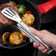 Stainless Steel Food Tongs, Barbecue Tongs, Meat Salad Steak Food Serving Clip, Tweezers, Long BBQ Cooking Tongs, Kitchen Utensils