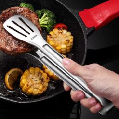 Stainless Steel Food Tongs, Barbecue Tongs, Meat Salad Steak Food Serving Clip, Tweezers, Long BBQ Cooking Tongs, Kitchen Utensils