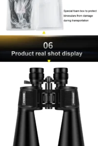 BORWOLF 20-60X70 Binoculars, High Magnification, Long-Range Zoom, 60× Hunting Astronomical Telescope, HD Professional Zoom
