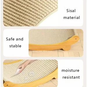 Wooden Cat Scratching Pads, Multifunction Cats Sleeping Bed, Detachable Wear-Resistant Cat Scratch Board, Kitten Grinding Cats Toys